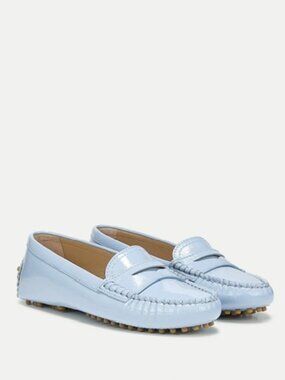 New Veronica Beard Jia Driving Loafer Sky Blue Sz 8.5